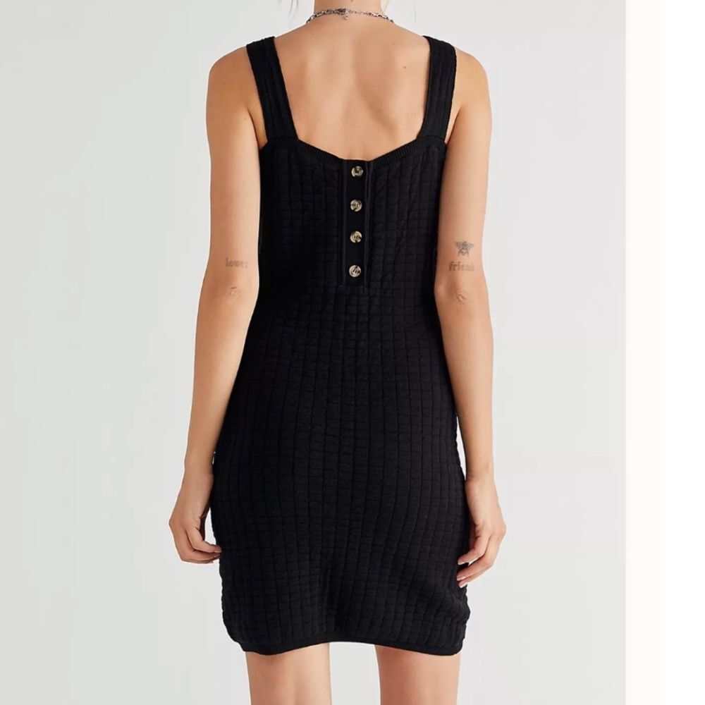 NWT Free People FP Beach Knit Short And Sweet Mini Dress in Ivory - Picture 4 of 5